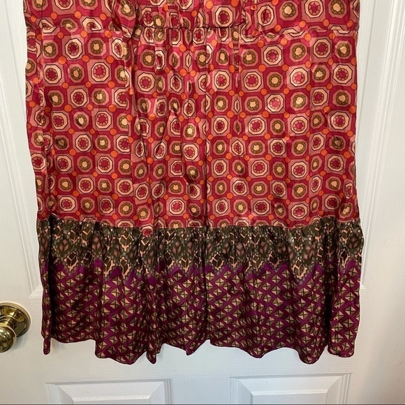 ANNA Sui Anthropologie Printed Silk Mini Dress 6 - Picture 3 of 7